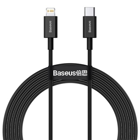 Baseus kabel Superior PD USB-C - Lightning 2,0m svart 20W