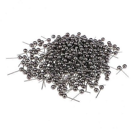 3x400 Stk. Metalliske Farve Perler Hoved Tegnestifter Kontor Tegnestifter Sort Guld