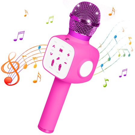 1 rosa mikrofon karaoke-maskin för barn