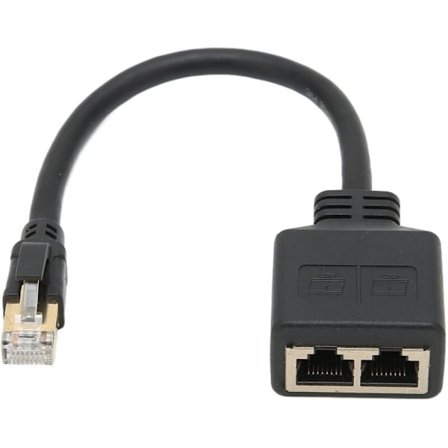 RJ45 Splitter Adapter, 1 till 2 Port RJ45 Nätverks Ethernet Adapter Splitter, CAT8 Nätverkskabel Splitter Adapter för Hemmakontor