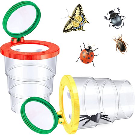 2 stk. Zoom insektsboks, insektsglass vitenskap naturutforskningsverktøy