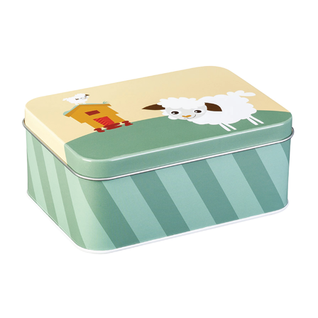 Blafre Matboks i metall, Lysegrønn/lyseblå, 1 stk.