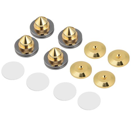 4 kpl kaiuttimen eristys piikit jalat HiFi-kaiutin AMP CD kartiopohjatyynyt 28x25mm