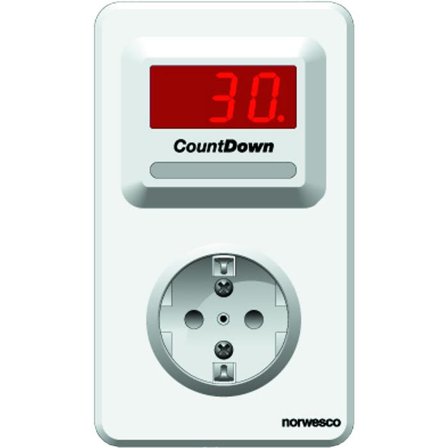 Norwesco CountDown CDOK Beskyttelsestimer elektronisk, med vegguttak, Strømbrytere & vegguttak