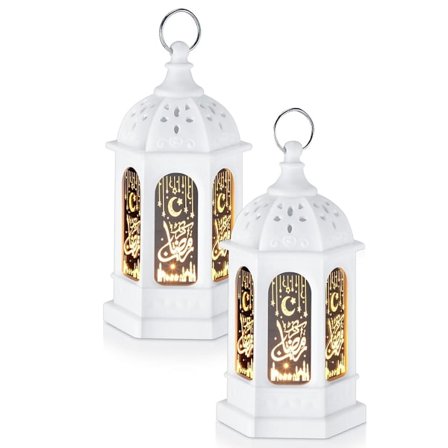 Ramadan Lyhty Valo LED Eid Mubarak Lyhty Ramadan Lahjat Lapsille, Ramadan Koristeet Koti Pöytä Seinä Eid Keskipisteet Sisustus[mo]