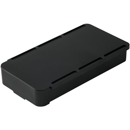 Låda under skrivbordet Organizer Osynlig förvaringslåda Självhäftande förvaringslåda Stationär behållare Skrivbordsartiklar Makeup hållare Svart