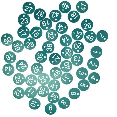 50 st numrerade etiketter, numrerade etiketter för lantbruksdjur, biodling, boskapsskötsel, avel, tillbehör, 1-50, gröna