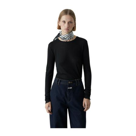 Closed, Slim Longsleeve Zwart, Dames, Maat:XS,tencel