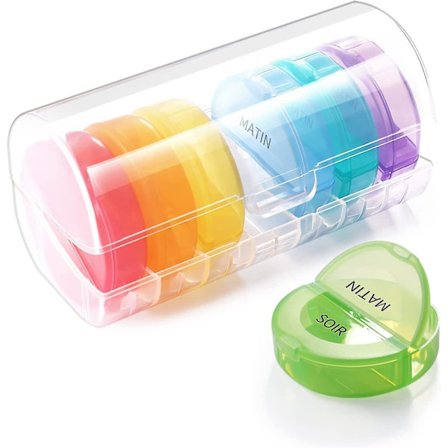 Viikoittainen pillerirasia aamu ja ilta, suuret 7 päivän lääkepillerijärjestäjät