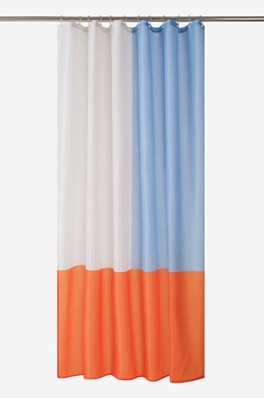 Jotex - Dusjforheng Blå/oransje - HEKTAR - Kjøp Dusjforheng hos Jotex
