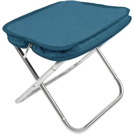 Kevyt retkituoli Pieni jakkara Taitettava Käytännöllinen kannettava Ultralekea kannettava kalastuspenkki ulkoilmaan rannalle retkeilyyn, musta