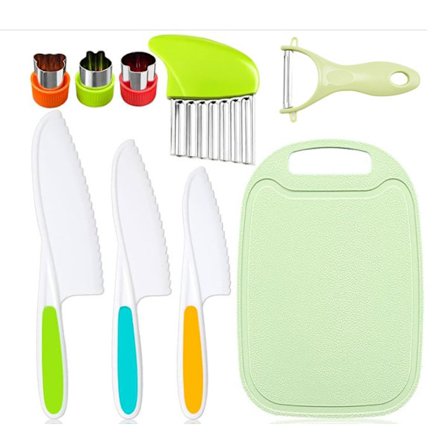 Børns køkkenknive Køkkensæt Køkkenredskaber til børn Flerfarvet
