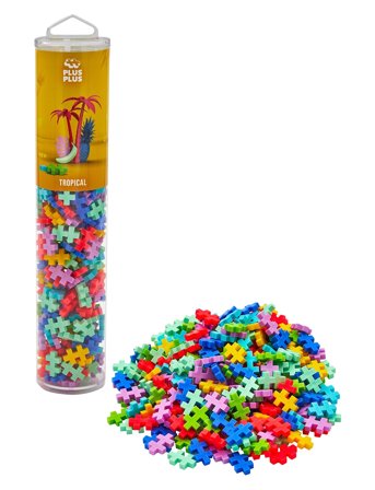 Plus-Plus | Tropical Mix 240 Pcs Tube | ONE SIZE