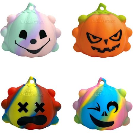 Halloween dekoration, 4-pak Halloween Dekorationer til Indendørs Udendørs Græskar Pop Fidge