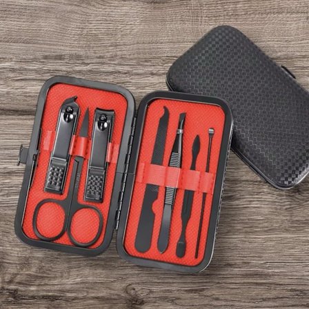 7 Dele Professionelt Manicure Pedicure Negleklippersæt Herre & Dame Rejseplejesæt