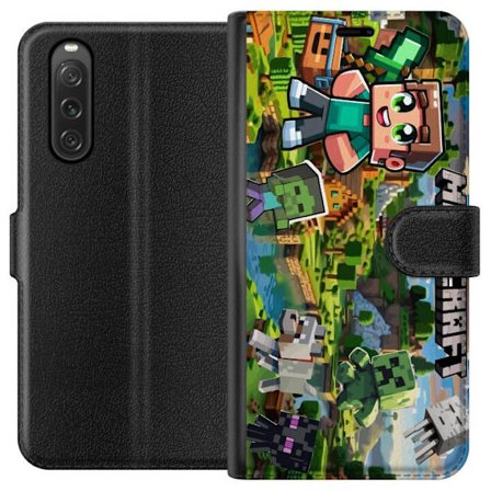 Yhteensopiva Lompakkokotelo Sony Xperia 10 V Lady Gaga The Fame mustavalkoinen muotokuva suurilla aurinkolaseilla minimalistisessa pop-esteettisyydess