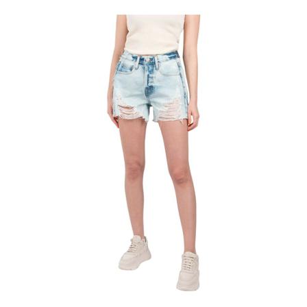 Frame, Relaxed short reverse side talia combo Rshrss 727 Blauw, Dames, Maat:W25
