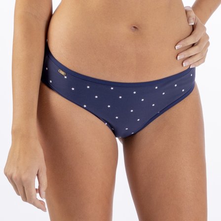 Bikini Brief Marine Classics Bay Bikini Brief Navy AOP, women, Medium