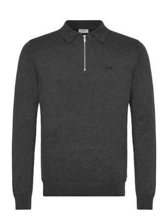 Lindbergh | 100% Recycle Knit Half Zip Polo Col | L