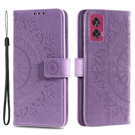 SKALO Motorola Edge 50 Fusion Mandala Plånboksfodral - Lila