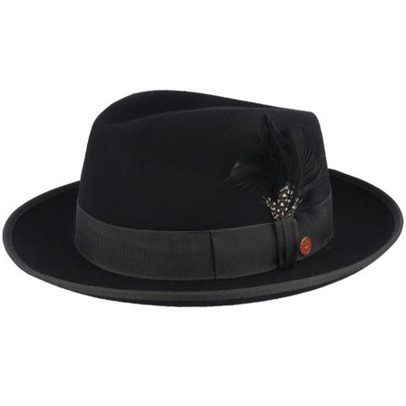 Mayser - Svart fedora Hatt - Jannes Wool Black Fedora @ Hatstore