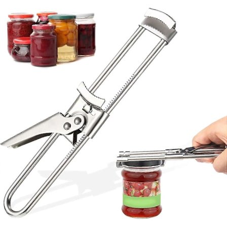 Purkin kannen avaaja, manuaalinen hillopurkin pullonavaaja ruostumattomasta teräksestä keittiöön, aamiaiskannen irrotus