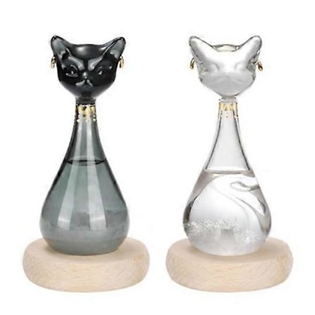 Stormglas Katt Glas Barometer Väderprognos Flaska Väderstation