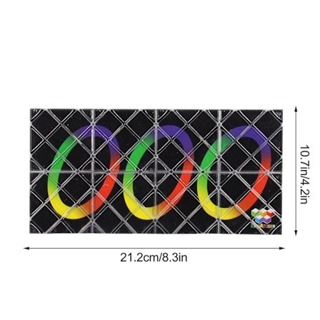 Fidget Leksaker 8 Paneler 3 Ringar Magiska Vikbara Pussel Kuber Twi Sty Stresslindring