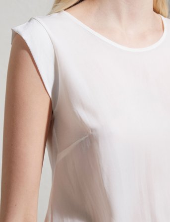 French Connection Polly Plains Cappedtee - White - M