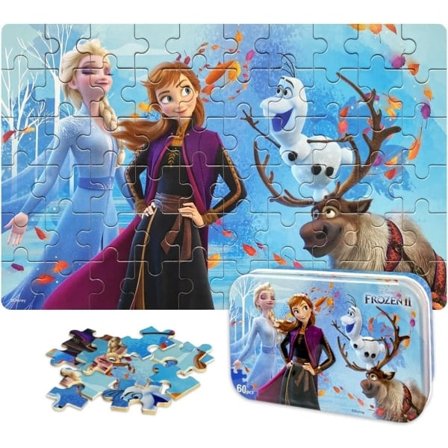 Pussel för barn 4-8 år, 60 bitars Frost-pussel leksaker för barn flickor och pojkar, pedagogiska pusselleksaker - Anna, Olof och Elsa leksaker