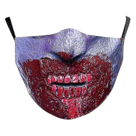 Rolig Tvättbar Ansiktsmask Halv Ansikte Mun Mark Hiphop Cospaly Party One Size Haklapp B178-995