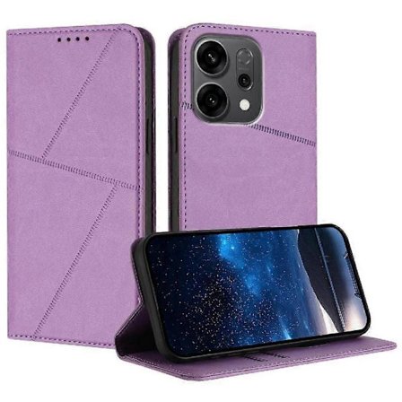 Etui til OPPO Reno 14 5G Magnetisk Anti-Fingeravtrykk Støtsikkert Deksel med Kortspor og Støtte