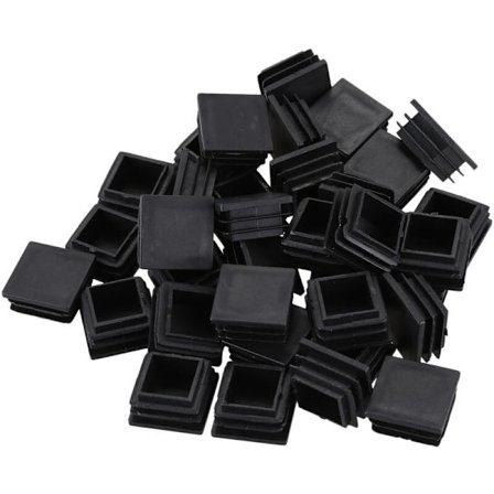 30 st plastmöbler stolsben rörändlock 30 mm x 30 mm svart