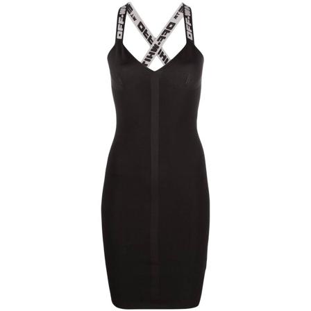 Off White, Short Dresses Zwart, Dames, Maat:XS,polyester