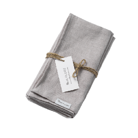 In Flore Stella Linneservett Bordstextil Grå