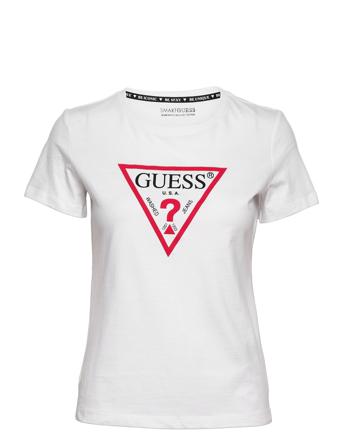 Ss Cn Original Tee T-shirts & Tops Short-sleeved Vit GUESS Jeans