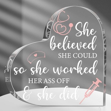 Gaver til sykepleiere - Gaver til RN-sykepleiere - Gaver til kvinnelige sykepleiere - Sykepleierukens gaver - Sykepleierdagens gave - Krystallbordpynt