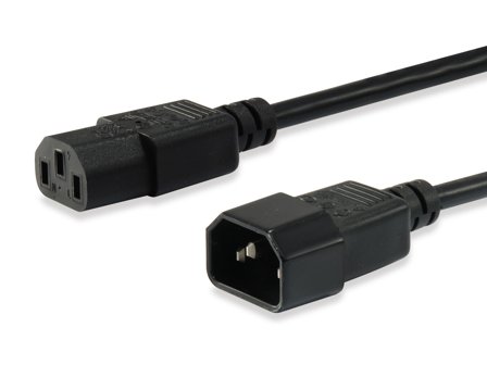Equip Powerkabel sk‘rm/pc sort 1,8 m kan bruges som forl‘ngerkabel