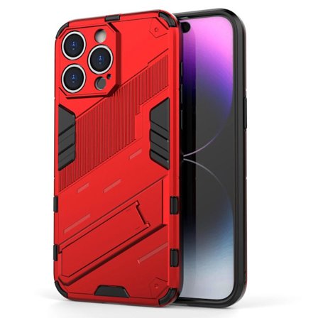 SKALO iPhone 15 Pro Max Hybrid BIBERCAS Cover - Rød