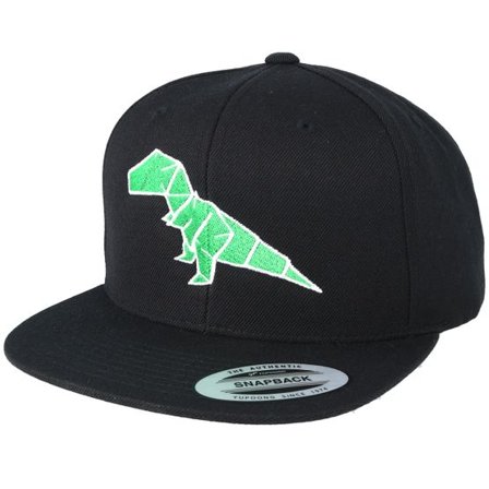Origami - Svart snapback Keps - Paper Dino Black Snapback @ Hatstore