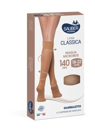 Sauber Linea Classica 140 Den Gambaletto Neutro Beige Taglia 2