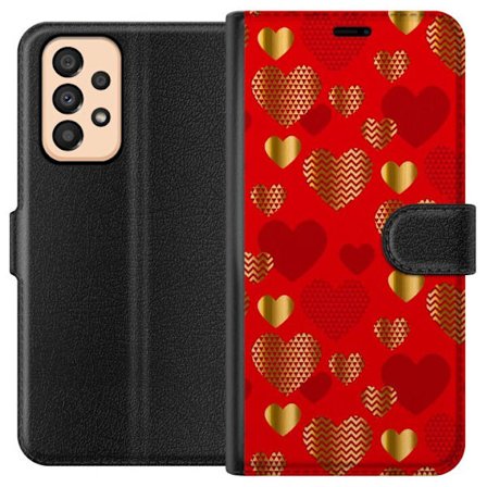 Kompatibelt Lommeboketui til Samsung Samsung Galaxy A33 5G GoldenHearts