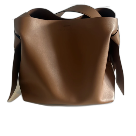 Brun axelväska Acne Studios med rosett