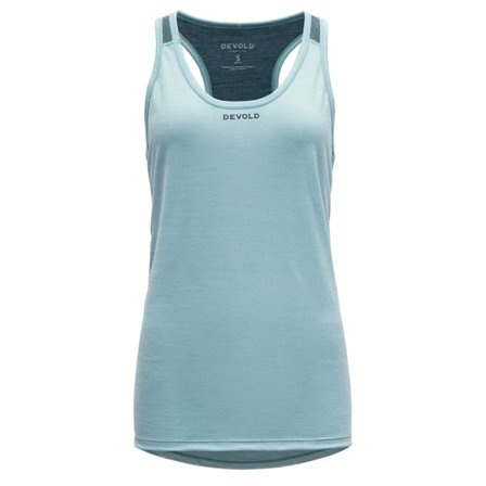 Devold Running Woman Racerback Women Short sleeved fitness sweater Blue S