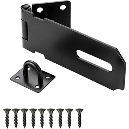 1 stk. rustfritt stål hengelås hasp, kraftig hasp og stift