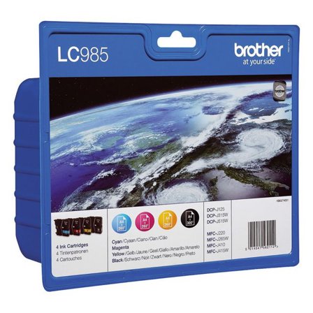 BROTHER Bläckpatron, 985VALBP, trefärgad, multiförpackning, LC-985VALBP - Lyreco - Toner och bläck - Bläckpatroner - Bläckpatroner Brother