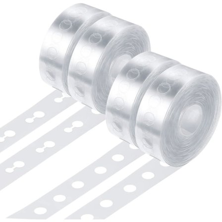 stk., 5 m enkelt- og dobbelt hul ABS ballon guirlande bånd - enkelt hul*2 + dobbelt hul*2, ballonbånd til fest, bryllup, fødselsdag og påske