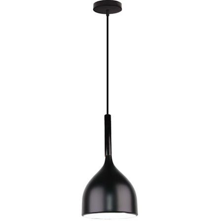 Modern enkel pendel taklampa kreativ inomhus hängande ljus metallkrona svart