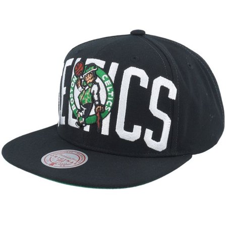 Mitchell & Ness - NBA Svart snapback Keps - Boston Celtics Full Frontal Black Snapback @ Hatstore