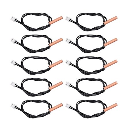 10 stk. 10K Tempsensor Probe PVC Kobber Vanntett NTC Termistorprober for Klimaanlegg